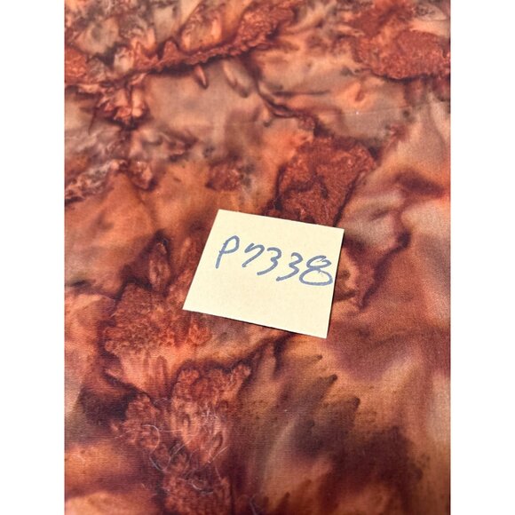 Hand-Dyed Brown & Black Marbled Cotton Fabric 25" x 27" Craft Sewing Quilting Ma - Picture 4 of 4